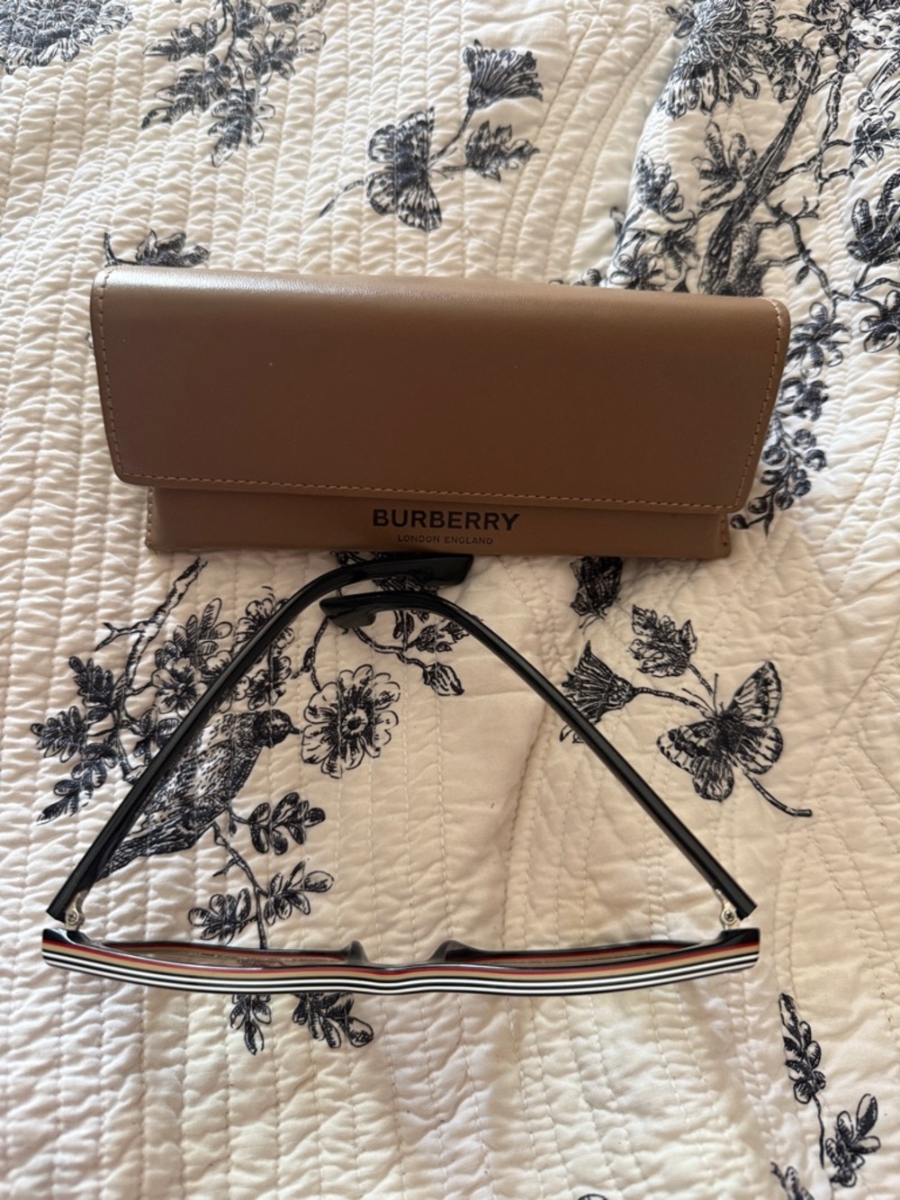 Burberry London England eyeglasses and case